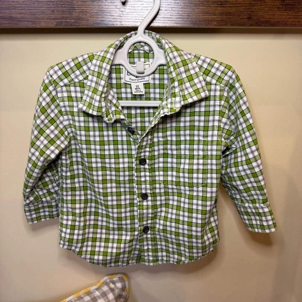 OshKosh B'gosh The Children's Place Baby Boys Plaid Shirts Size 12 Months